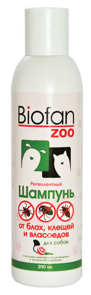 Шампунь для собак Biofan Zoo Репелентный 200 мл.