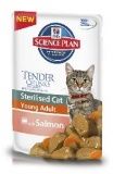 Паучи для кошек Hill's SP Feline Adult SterilisedCat Salmon 0,085 кг.